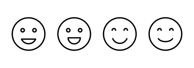 Smile icon logo design. smile emoticon icon. feedback sign and symbol