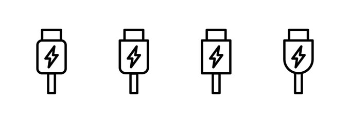 Usb icon logo design. Flash disk sign and symbol. flash drive sign. usb charging