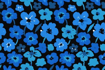 blue floral background