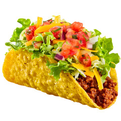 Delicious and vibrant taco featuring fresh ingredients on a dark background