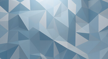 Abstract Blue and White Geometric Low Poly Background