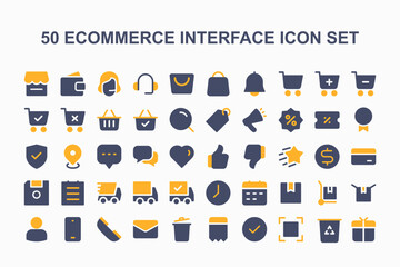 50 Dual tone Icon Sets for Ecommerce Interfaces