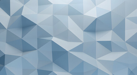 Polygonal faceted background in cool light blue tones. Abstract geometric texture for digital design or modern concept wallpaper.