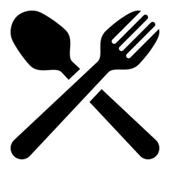 fork and spoon vector icon