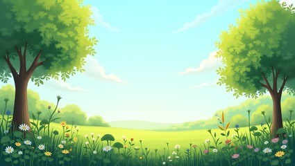 Sunny Meadow Landscape