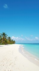 Tropical beach vista, soft focus