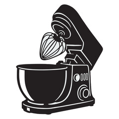 mixer silhouette image with transparent background