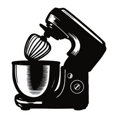 mixer silhouette image with transparent background