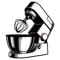 mixer silhouette image with transparent background