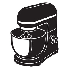 mixer silhouette image with transparent background