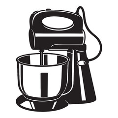 mixer silhouette image with transparent background