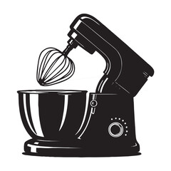 mixer silhouette image with transparent background