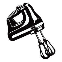 mixer silhouette image with transparent background