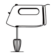mixer silhouette image with transparent background