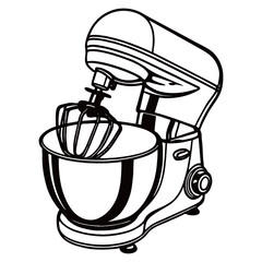mixer silhouette image with transparent background