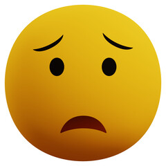 anxious emoticon 3D