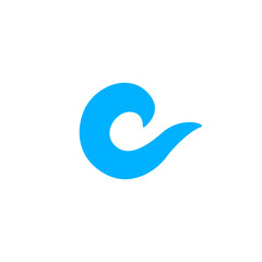 Bold Letter C Abstract Wave Logo Design Inspiration