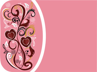 floral, abstract, pattern, flower, design, illustration, swirl, black, leaf, decoration, art, ornament, nature, wallpaper, vector, decorative, scroll, plant, card, texture, curl, ornate, red