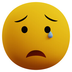 cry emoticon 3D