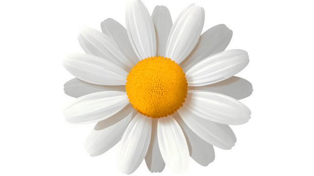 vector style daisy flower on white background
