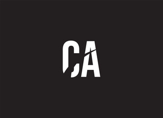 CA initial creative logo design and letter logo