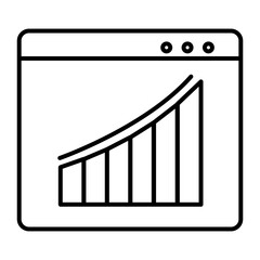 Dynamic growth chart on screen shows upward trend for business success and investment gains online