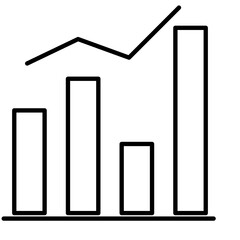 Dynamic financial growth chart shows business success and positive market trends for investors
