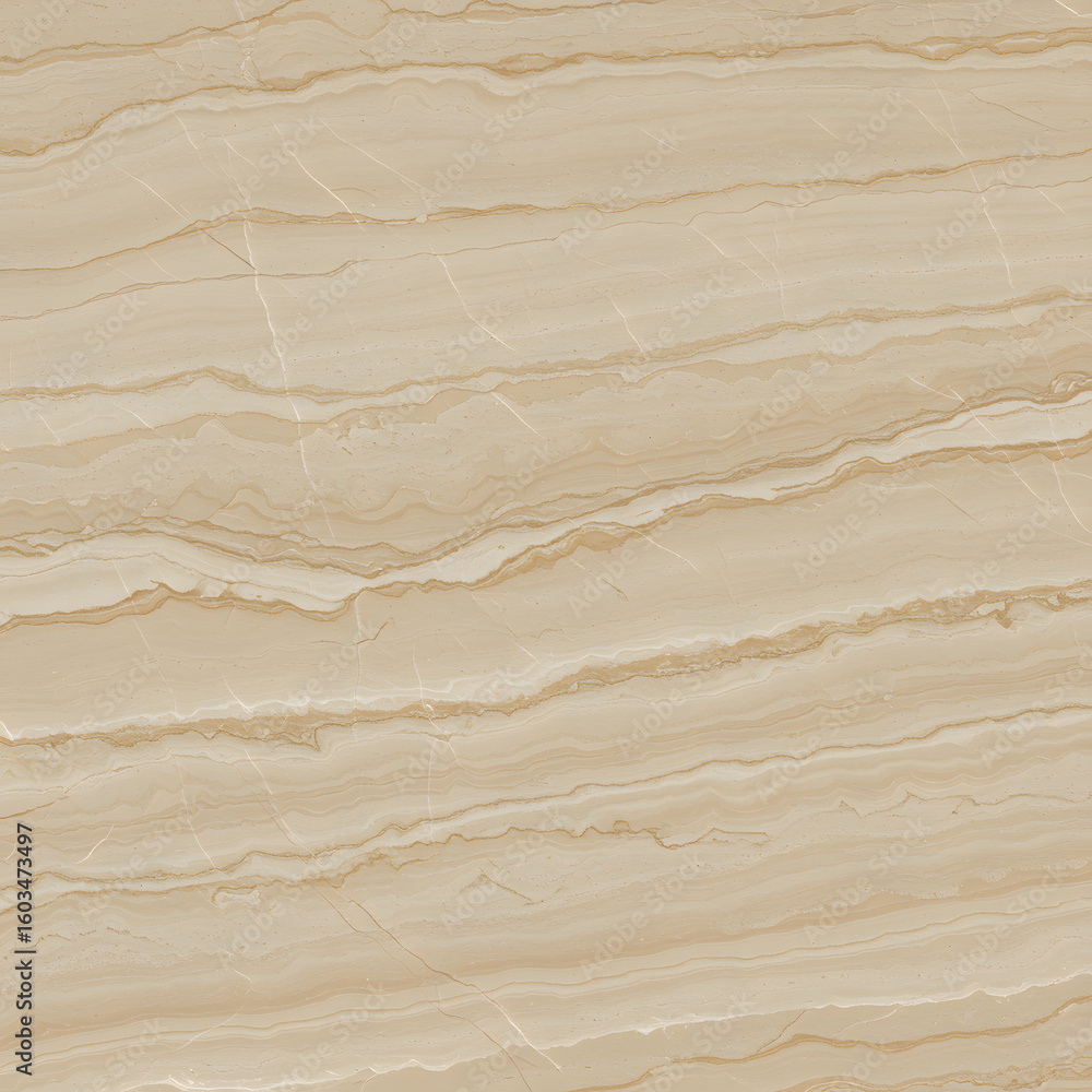 Poster a smooth, beige marble texture with horizontal wavy patterns and subtle lighter veins