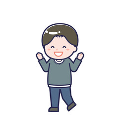 私服の大人／ななめ／男性 07