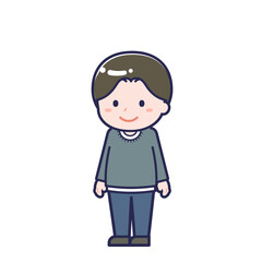 私服の大人／ななめ／男性 09