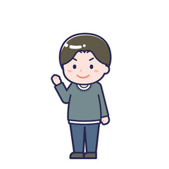 私服の大人／ななめ／男性 12