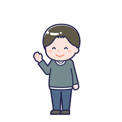 私服の大人／ななめ／男性 17