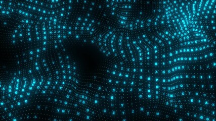 Matrix style binary code, Cyberspace in the form abstract background - Powered by Adobe