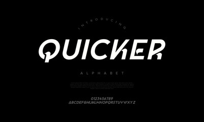 Dynamic slanted font inspired by motion and speed ideal for sports, racing, and tech designs