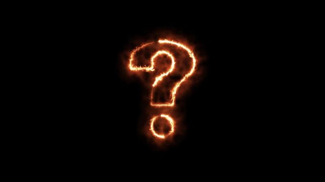 Question mark symbol 4k video	