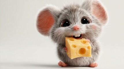 Cute Mouse Nibbling Cheese/チーズを食べる可愛いネズミ7