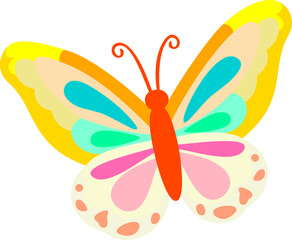 Radiant Summer Butterfly – Bold Gold Accents in Vivid Colors