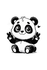 panda with bamboo