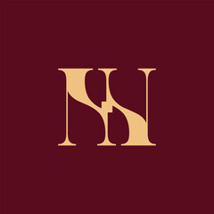 Fashion Clothing Brand Logo Design with HN Letter