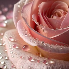 Rose petal over skin with AI moisturizing dew beads