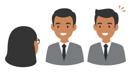 Fototapeta premium Vector Illustration of Business People in Suits.
