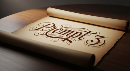 Fototapeta premium Ornate script lettering, 