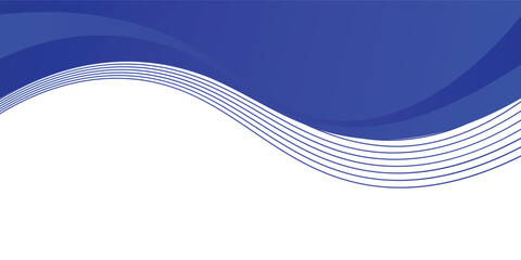 Frame of header, separator blue shape for website. Curve lines and wave divider. Eps 10.