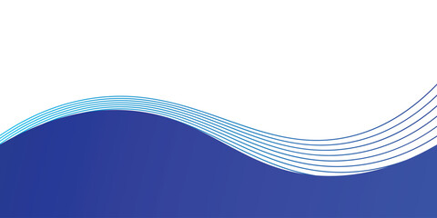Frame of header, separator blue shape for website. Curve lines and wave divider. Eps 10.