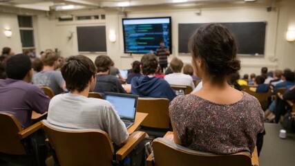 A diverse group of students engaged in learning, with technology integrated in their study environment, captures the essence of modern education and collaborative learning. - Powered by Adobe