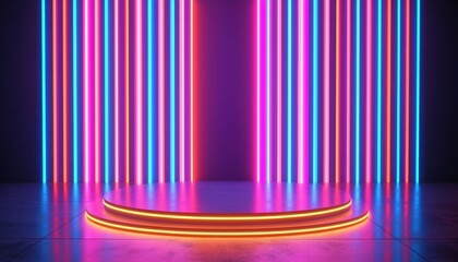 Futuristic game show background template designed for dynamic presentations.