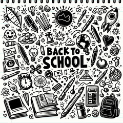 Doodle icons in margin layout, drawn with black pen.	