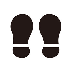 靴の足跡のイラスト