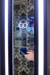 Computerized centering system for precise measurement of ophthalmic lenses, progressive lenses. 3D...