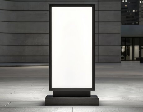 Curved LED Totem Lightbox for Enhanced Visibility